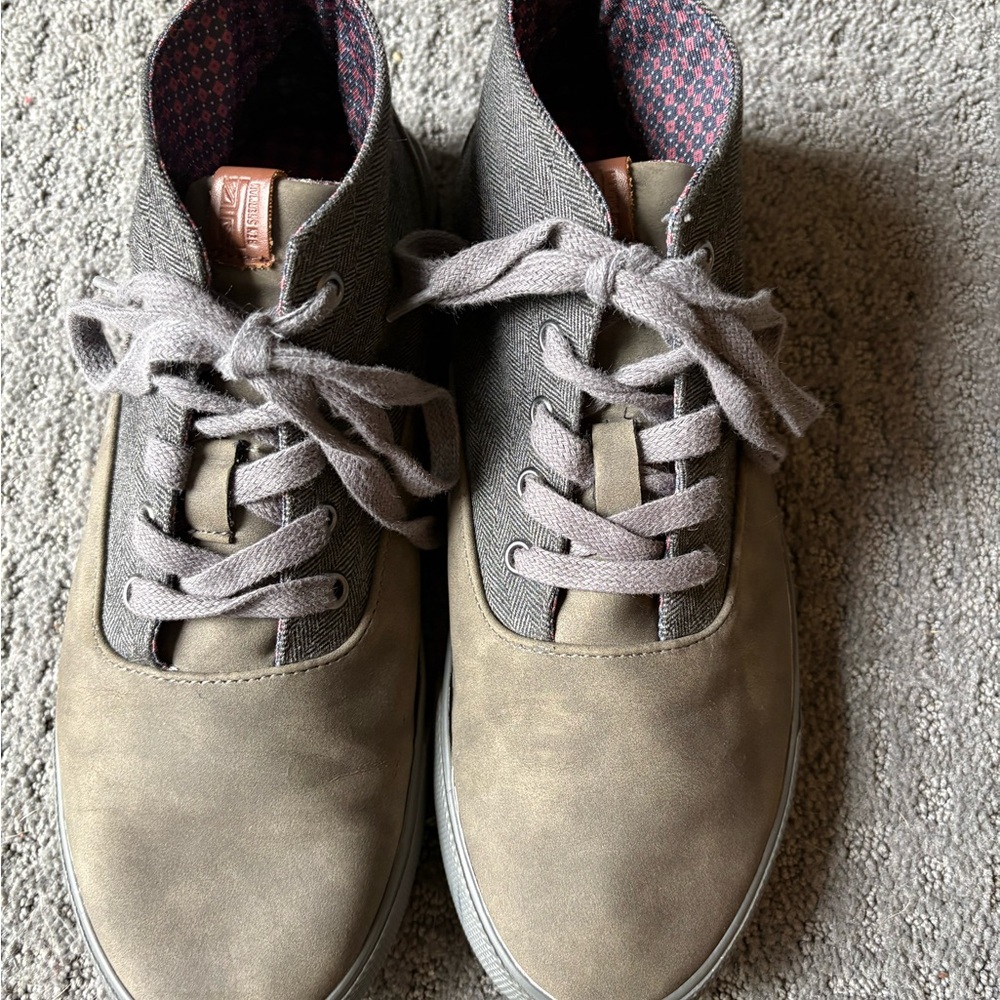 Ben Sherman Gray and Brown High-Top Sneakers